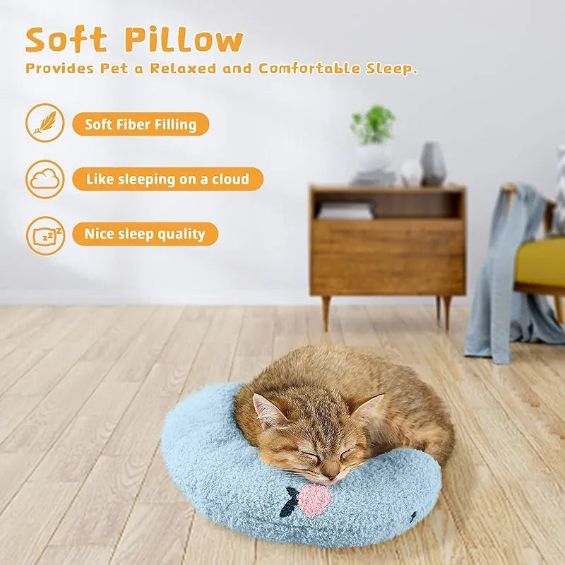 Little Pillow For Cats Fashion Neck Protector Deep Sleep Puppy U-Shaped Pillow Pets Pillow Kitten Headrest Dog Sleeping Pillow Pet Products | Everyday Home Deal