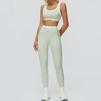 Contrast Nude Yoga Suit Thread