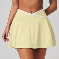 Fake Two-piece Pleated Yoga Fitness And Sports Skirt