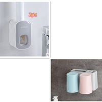 Wall Mounted Automatic Toothpaste Holder Bathroom Accessories Set Dispenser