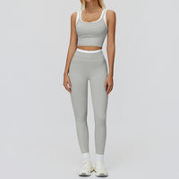 Contrast Nude Yoga Suit Thread