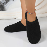 One-step Warm Shoes Closed-toe Slippers With Extra Fleece For Added Warmth And Thickness