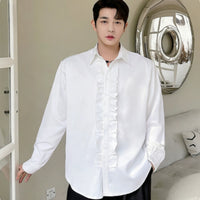 French High-end Court Style Shirt For Men, Korean Version