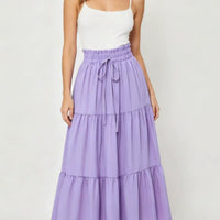 High-waisted A-line Skirt Bohemian-style Printed Flared Skirt