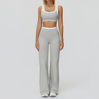 Contrast Nude Yoga Suit Thread
