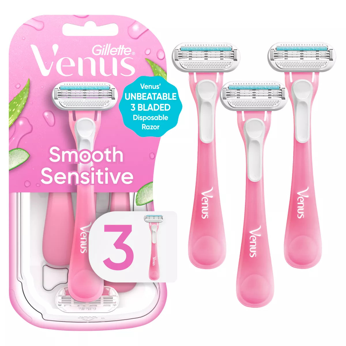 Venus Sensitive Women'S Disposable Razors