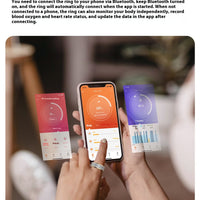Smart Ring For Men Women Heart Rate Blood Oxygen Monitoring Multi Sports Modes IP68 Waterproof Smart Rings For Android IOS