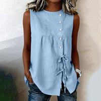 Loose-fit Sleeveless Blouse - Best Premium Clothing Deal | Everyday Home Deal