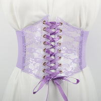 Transparent Lace Elastic Waist Belt For Women Ultra-wide Cincher Strap