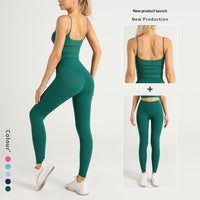 Strap High-waist Yoga Two-piece Set