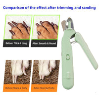 2-in-1 LED Pet Nail Clipper – Safe & Easy Grooming for Dogs & Cats