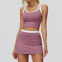 Contrast Nude Yoga Suit Thread