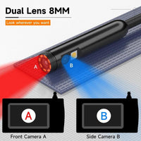 Dual-Lens Endoscope With Light, 4.3-Inch Screen, 32GB Memory Card, 16.5 Feet