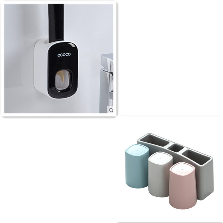 Wall Mounted Automatic Toothpaste Holder Bathroom Accessories Set Dispenser | Everyday Home Deal