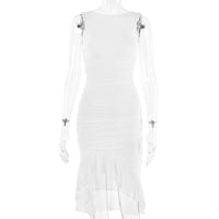 Summer Slim Skinny Sleeveless Dress For Women Fashion Party Club Dresses