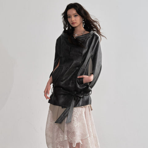 Ebony Brown Cape Jacket - Best Premium Clothing Deal | Everyday Home Deal