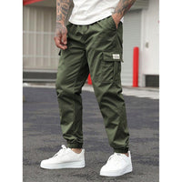 Men's Retro Drawstring Multi Pocket Workwear Casual Pants