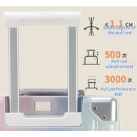 Aluminum Frame Hard Shell Luggage, Colorful And Fashionable, No Zipper Aluminum Frame, TSA Lock, With Cup Holder USB Interface, Aluminum Frame Travel Box, Durable Password Box