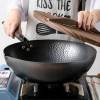 Traditional Handmade Iron Wok | Heavy Duty Cooking Pan | Everyday Home Deal