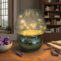 Glass Mushroom Battery-Powered Lamp -Cute Mushroom Shape, Compact Portable Without Restraints, Adding Warmth To Any Corner Battery Not Included