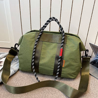 Grid Pattern Large Capacity Tote Bag