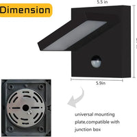 Inowel Wall Light Outdoor Motion Sensor Wall Lamp Modern Wall Sconce Lantern Fixture For Porch Front Door 32135
