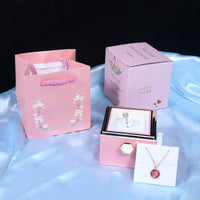 Rotating Soap Flower Rose Gift Box Creative Rotating Rose Jewelry Packaging Box Valentine's Day Gift For Women | Everyday Home Deal