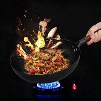Traditional Handmade Iron Wok | Heavy Duty Cooking Pan | Everyday Home Deal