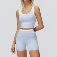 Contrast Nude Yoga Suit Thread