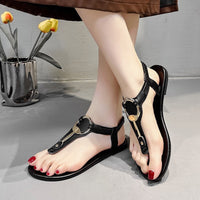 Summer Flip-flops Siamese-style Peep-toe Flat Sandals