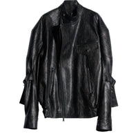Dark Rock Genderless Futuristic Motorcycle Vintage Jacket