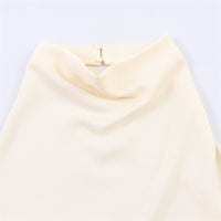 Solid-color Fashionable Asymmetrical Halter-neck Top