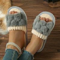 Womens Flat-soled Cotton Outdoor Slippers