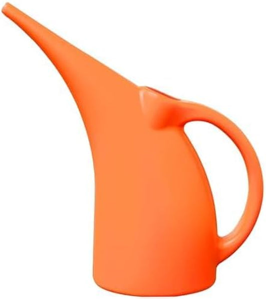 1/2 Gallon Watering Can - Small Indoor/Outdoor Plastic Waterer - Orange - 1 Pack