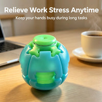 Unisex Compact Rotates Stress Relief Press Fidget Ball - Pocket Sensory Toy For Above 12 Teens & Adults, Glow-in-the-Dark Travel Car Ride Fidgeting Gift | Everyday Home Deal
