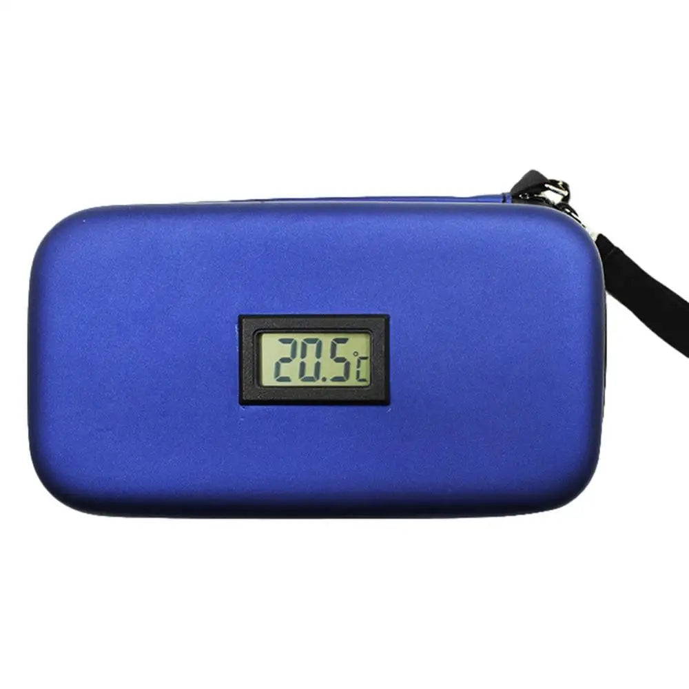 Insulins Cooler Travel Case Mini Insulins Cooler Bag Heat Insulation Temperature Display Medicine Diabetic Supplies Travel Case
