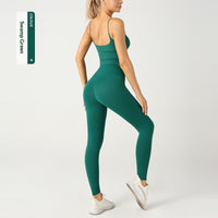 Strap High-waist Yoga Two-piece Set