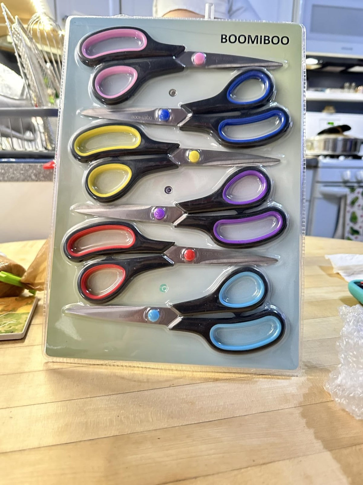 6 Pack 8" Comfort-Grip Scissors, All Purpose Office & School Craft Supplies