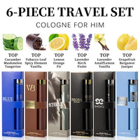 6pcs Set, 1.18fl.oz 35ml Each Bottle, Men's Eau De Toilette Spray, Long-Lasting Perfume, 6 Different Scent, Perfect For Dating, Daily Life, Parties, Gift Giving