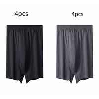 Men's High-waisted Pure Cotton Plus Size Loose Deep-crotch Cotton Breathable Boxer Shorts
