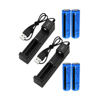 Li-ion Battery&Charger 3000mAh 3.7V Rechargeable Lithium Batteries USB Charger For Torch Flashlight