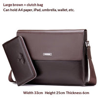 Trendy Men's Business Office And Casual Large-capacity Leather Bag