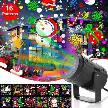 Christmas Snowflake Projector Light — Indoor LED Holiday Decoration