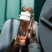 Double Wall Glass Tea Infuser Bottle | Leakproof Tea Separation Water Bottle | Everyday Home Deal