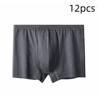 Men's High-waisted Pure Cotton Plus Size Loose Deep-crotch Cotton Breathable Boxer Shorts