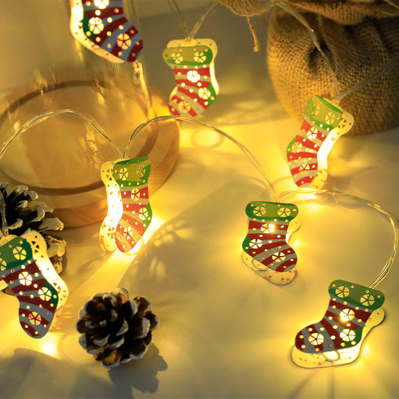 Christmas LED Light String — Santa, Elk & Snowman Ornaments