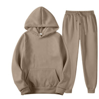 Women's Casual Versatile Solid Color Hoodie Set