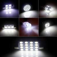 28pcs Car Interior White Combo LED Map Dome Door Trunk License Plate Light Bulbs