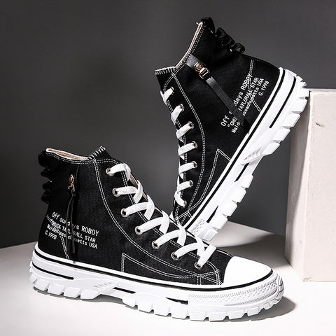 Men's Premium Autumn Korean Classic High-Top Canvas Board Shoes — Premium Footwear Deal | Everyday Home Deal