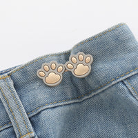 Cute Cat Claw Waist Tightener Buckles – 1 Pair Detachable Adjustable Alloy Buttons for Jeans, Pants & Casual Wear | Everyday Home Deal